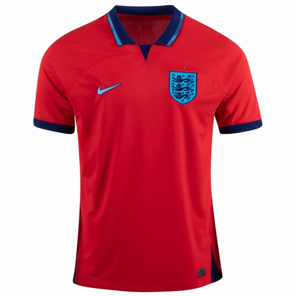 Nike England Away Jersey 22/23 (Challenge Red/Blue Void) Zero Slip Inner Layer Yarn Dye Technique