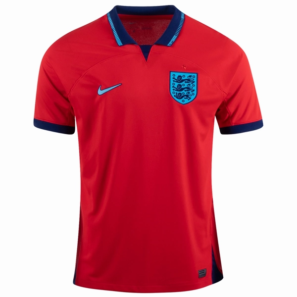 Nike England Away Jersey 22/23 (Challenge Red/Blue Void) Free Motion Grid Texture Fabric