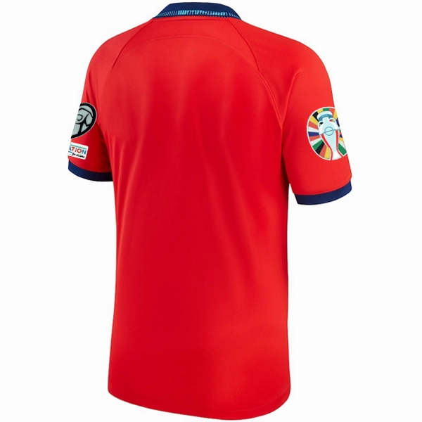 Nike England Away Jersey 22/23 w/ Euro Qualifier Patches (Challenge Red/Blue Void) Quick Pullover Design