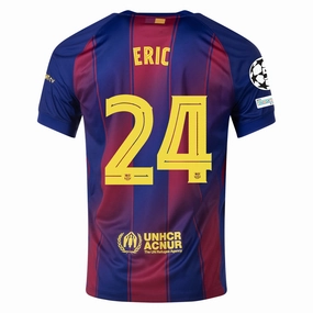 Nike Eric Garcia FC Barcelona Home Jersey 25/26 w/ Champions League Patches (Deep Royal Blue/Midwest Gold) Multi Zone Ventilation Soft Inner Lining