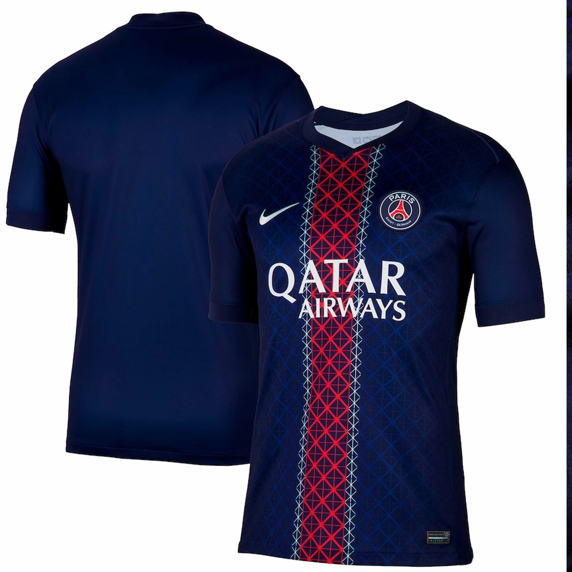 Nike Fabian Men's PSG Home Jersey 25/26 w/ Ligue 1 Patch   Champions Patch (Navy/Red/White) Speed Comfort