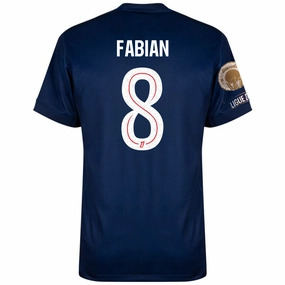 Vented Panels Anti Static Treatment Nike Fabian Men's PSG Home Jersey 25/26 w/ Ligue 1 Patch   Champions Patch (Navy/Red/White)