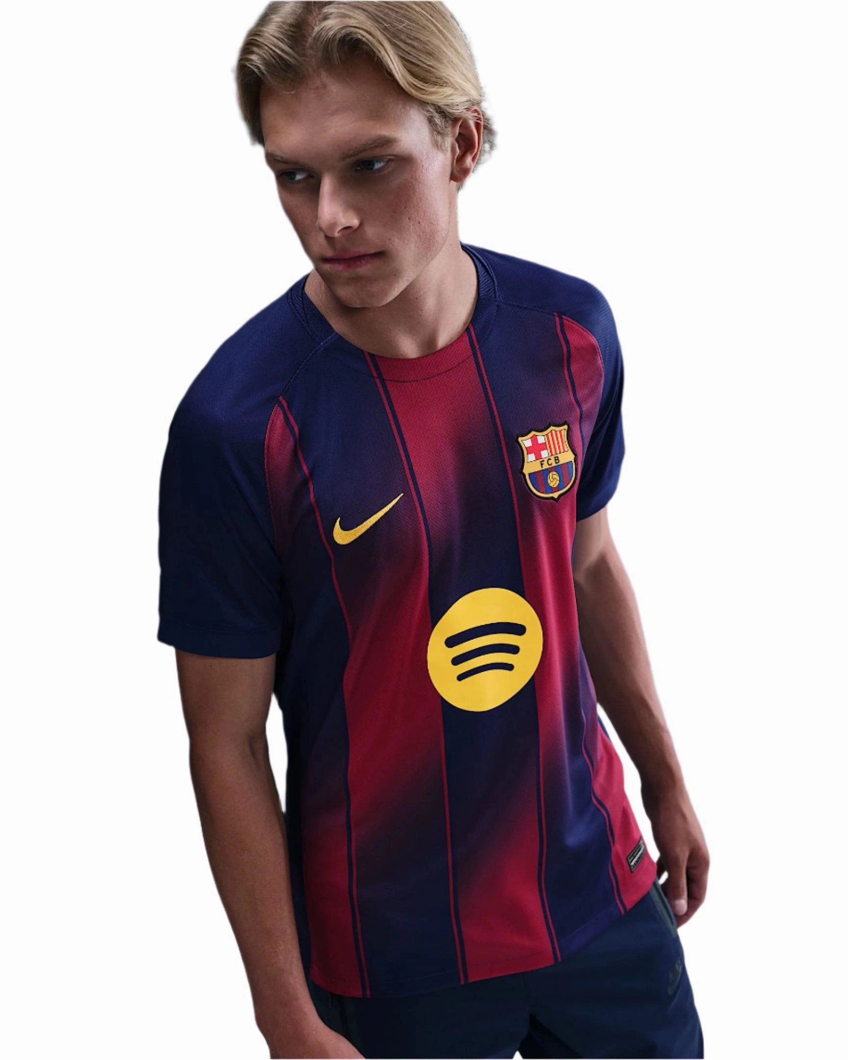Nike FC Barcelona Home Jersey 25/26 w/ Champions League Patches (Deep Royal Blue/Midwest Gold) Endurance Ready High Breathability Mesh
