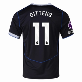 Nike Gittens Chelsea T90 Third Jersey w/ EPL   NRFR   CWCC Patch 25/26 (Black/Silver) Sporty Outfit Daily Training
