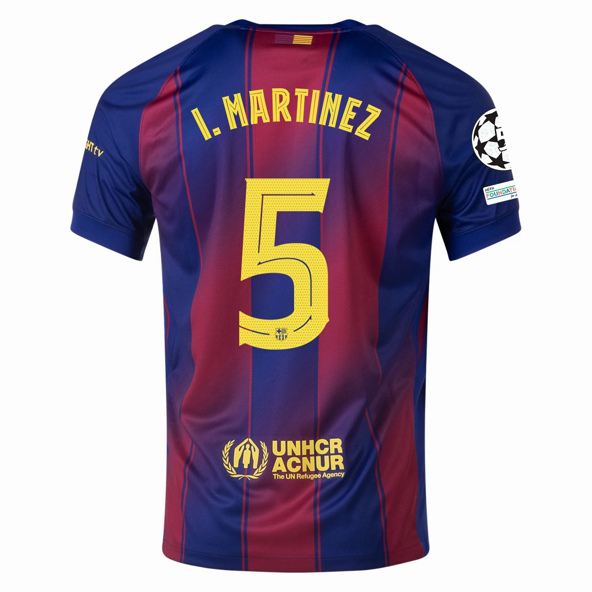 Multi Panel Construction Nike I. Martinez FC Barcelona Home Jersey 25/26 w/ Champions League Patches (Deep Royal Blue/Midwest Gold)