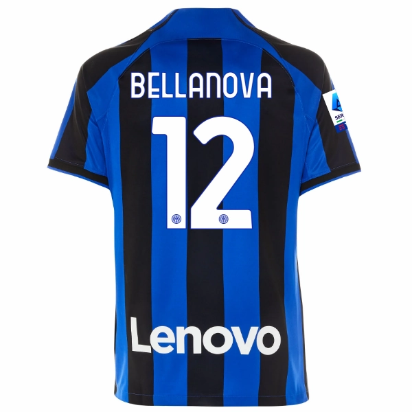 Nike Inter Milan Bellanova Home Jersey w/ Serie A   Copa Italia Patches 22/23 (Lyon Blue/Black) Urban Street Natural motion