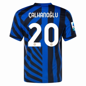 Nike Inter Milan Hakan ?alhano?lu Home Jersey w/ Serie A    Scudetto Patch 24/25 (Lyon Blue/Black) Breathable Material