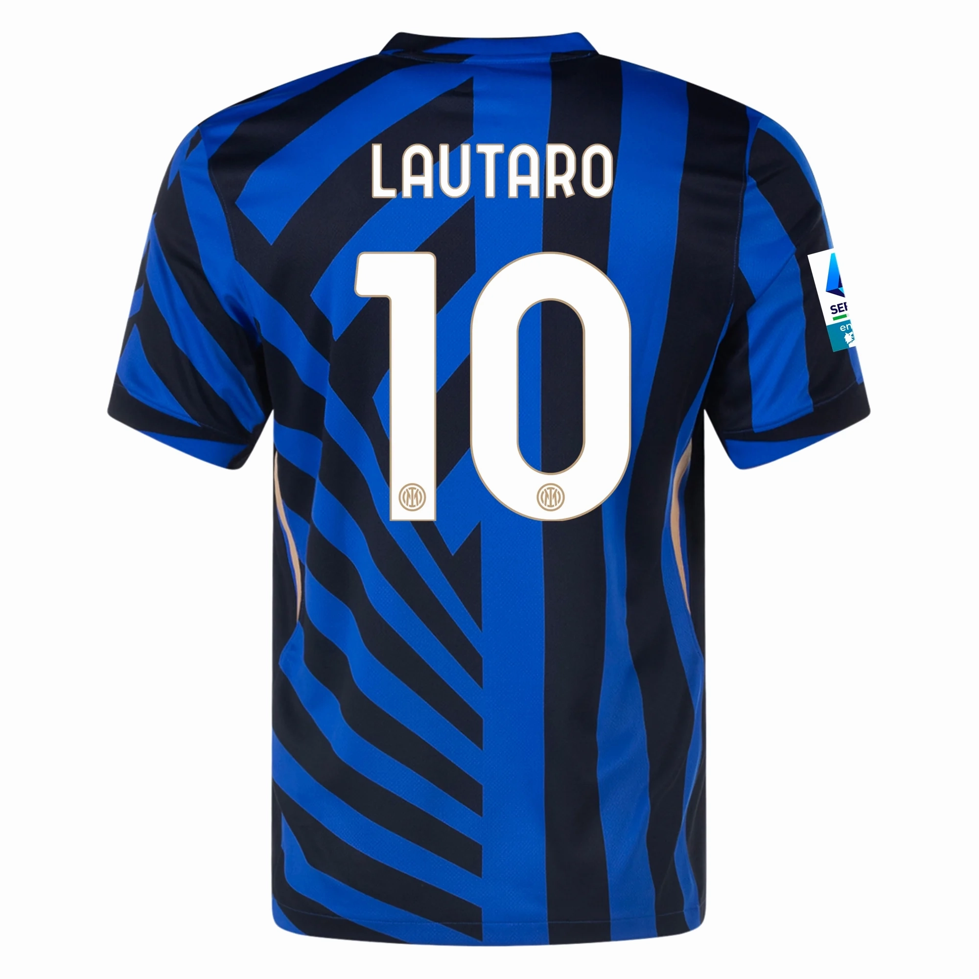 Nike Inter Milan Lautaro Mart??nez Home Jersey w/ Serie A    Scudetto Patch 24/25 (Lyon Blue/Black) Quick Move Non Restrictive Cuffing