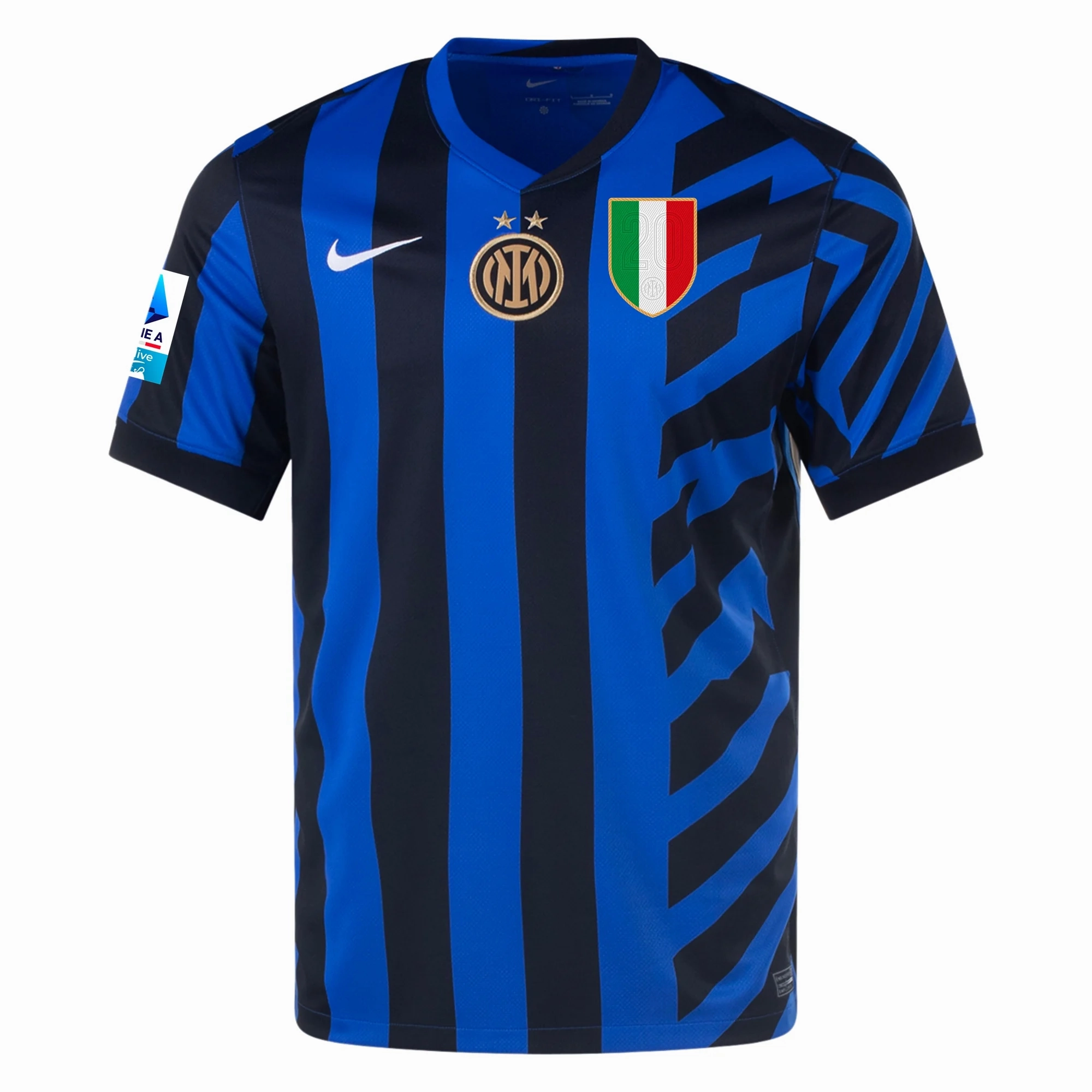 Nike Inter Milan Lautaro Mart??nez Home Jersey w/ Serie A    Scudetto Patch 24/25 (Lyon Blue/Black) Bold Lettering