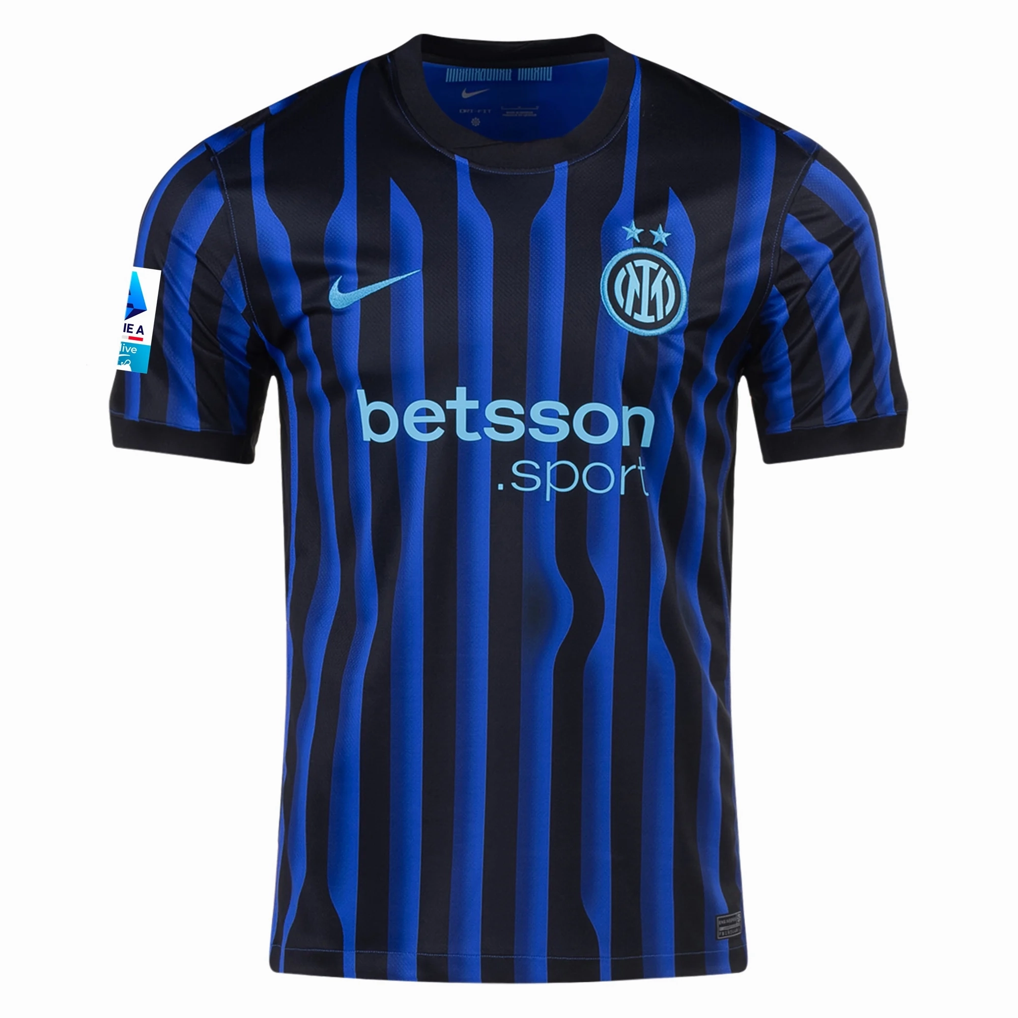 Air Circulation Durable Moisture Management Nike Inter Milan Lautaro Martinez Home Jersey w/ Serie A Patch 25/26 (Lyon Blue/Black/Chlorine Blue)