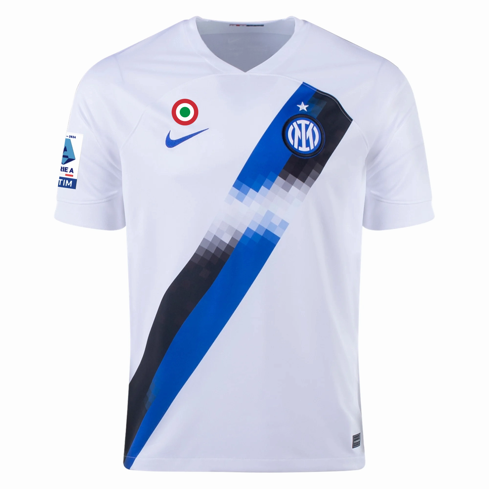 Endurance Gear Nike Inter Milan Marcus Thuram Away Jersey w/ Series A   Copa Italia Patches 23/24 (White/Lyon Blue)