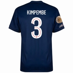 Mesh Ventilation Panels Nike Kimpembe Men's PSG Home Jersey 25/26 w/ Ligue 1 Patch   Champions Patch (Navy/Red/White)