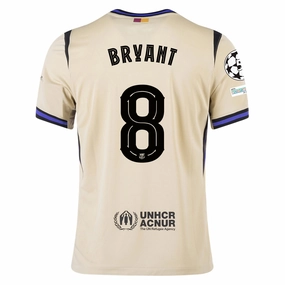 Core Fit Temperature Regulating Technology Nike Kobe Bryant Men's FC Barcelona Away Jersey 25/26 w/ Champions League Patches (Team Gold/Persion Violet/Black)
