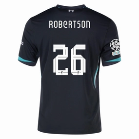 Nike Liverpool Andy Robertson Away Jersey w/ Champions League Patches 24/25 (Night Forest/Washed Teal) Wicking Performance Fabric Weekend Style