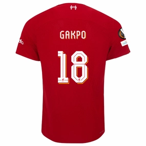 Fitness Mode Nike Liverpool Authentic Cody Gakpo Vaporknit Match Home Jersey w/ Europa League Patches 23/24 (Red/White)