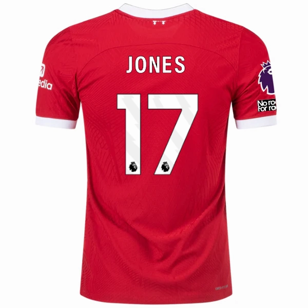 Nike Liverpool Authentic Curtis Jones Vaporknit Match Home Jersey w/ EPL   No Room For Racism 23/24 (Red/White) Athletic Look Abrasion resistant