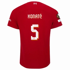 Lightweight Mesh Panels Nike Liverpool Authentic Ibrahima Konat?? Vaporknit Match Home Jersey w/ Europa League Patches 23/24 (Red/White)