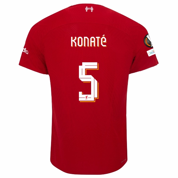 Nike Liverpool Authentic Ibrahima Konat?? Vaporknit Match Home Jersey w/ Europa League Patches 23/24 (Red/White) Sublimated Prints