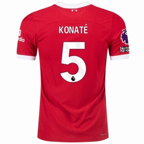 All Day Comfort Flex Fresh Look Nike Liverpool Authentic Konate Vaporknit Match Home Jersey w/ EPL   No Room For Racism 23/24 (Red/White)
