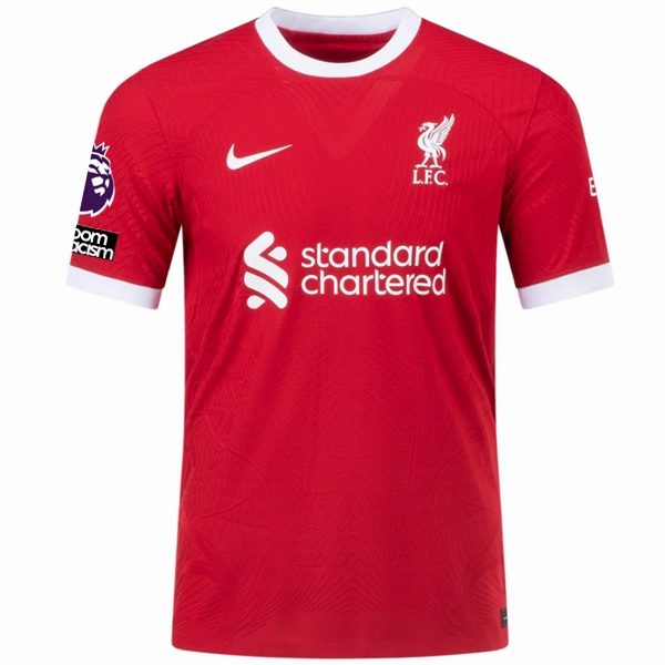 Nike Liverpool Authentic Szoboszlai Vaporknit Match Home Jersey w/ EPL   No Room For Racism 23/24 (Red/White) Wrinkle Resistant Finish