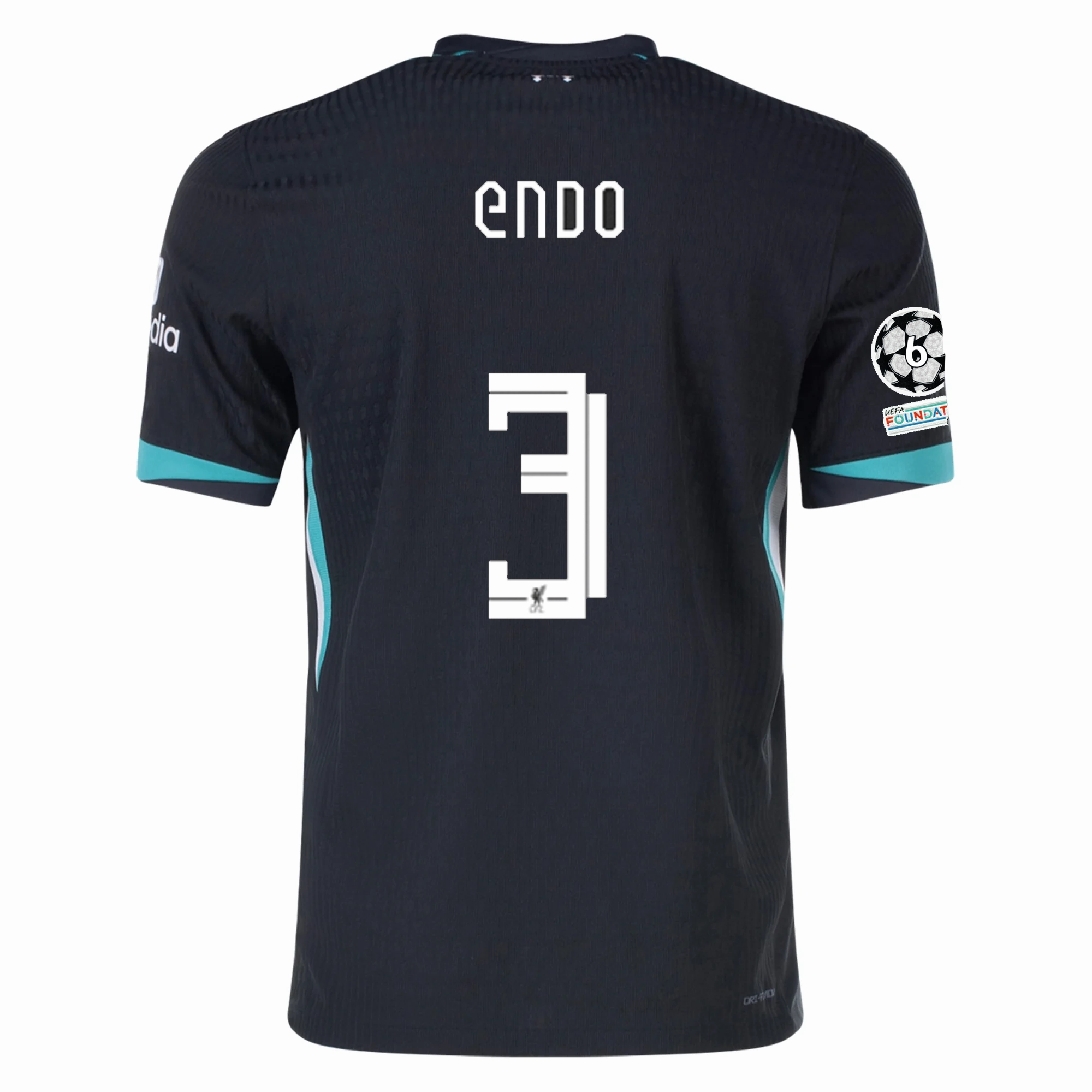 Nike Liverpool Authentic Wataru End?? Away Jersey w/ Champions League 24/25 (Night Forest/Washed Teal) Rapid Dry