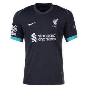 Nike Liverpool Away Jersey w/ Champions League Patches 24/25 (Night Forest/Washed Teal) Fit For Action