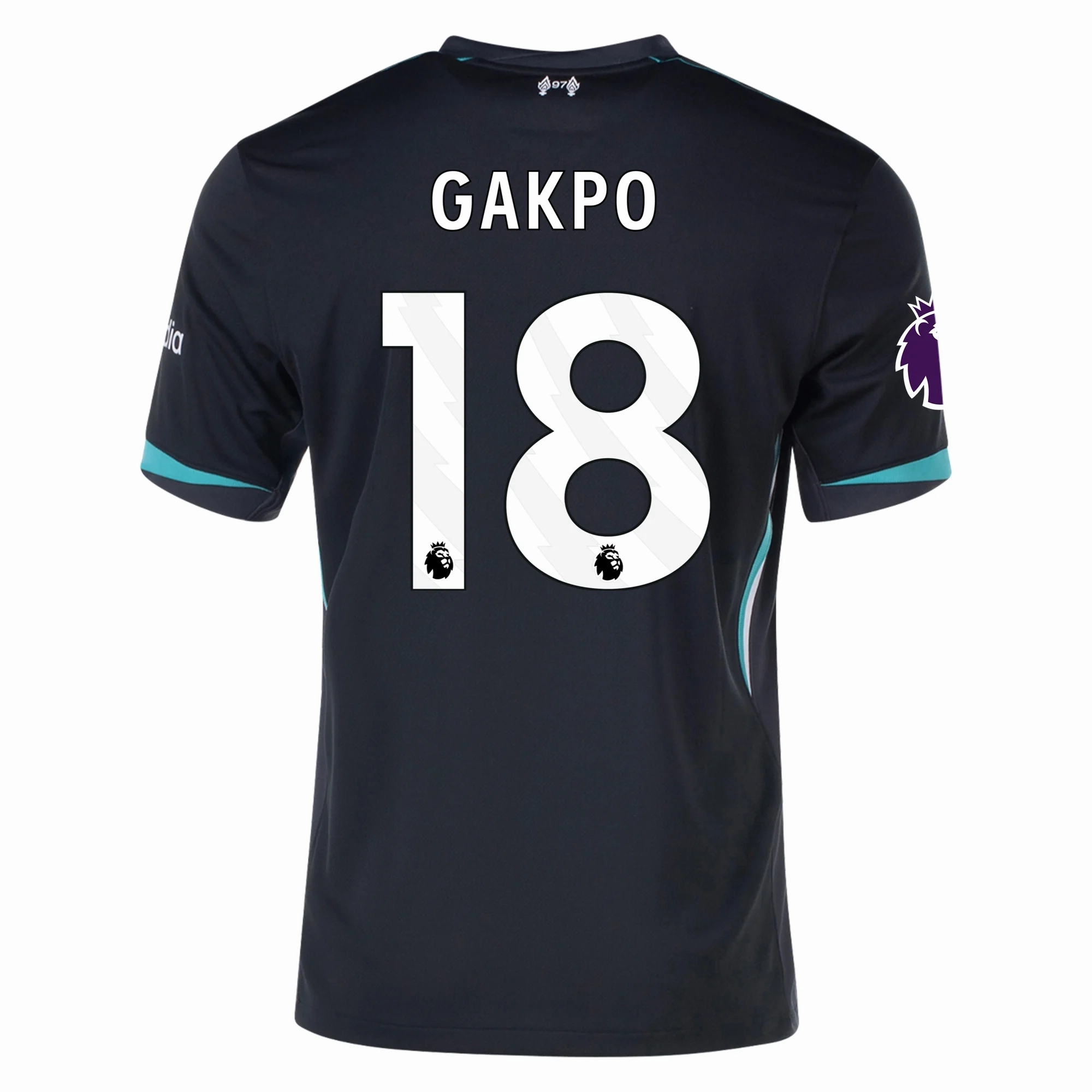 Nike Liverpool Cody Gakpo Away Jersey w/ EPL Patch 24/25 (Night Forest/Washed Teal) Sport Layer