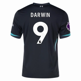 Nike Liverpool Darwin N???ez Away Jersey w/ EPL Patch 24/25 (Night Forest/Washed Teal) Ventilation Mesh Design