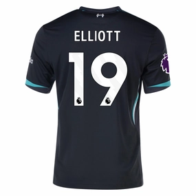 Nike Liverpool Harvey Elliott Away Jersey w/ EPL Patch 24/25 (Night Forest/Washed Teal) Durable Performance