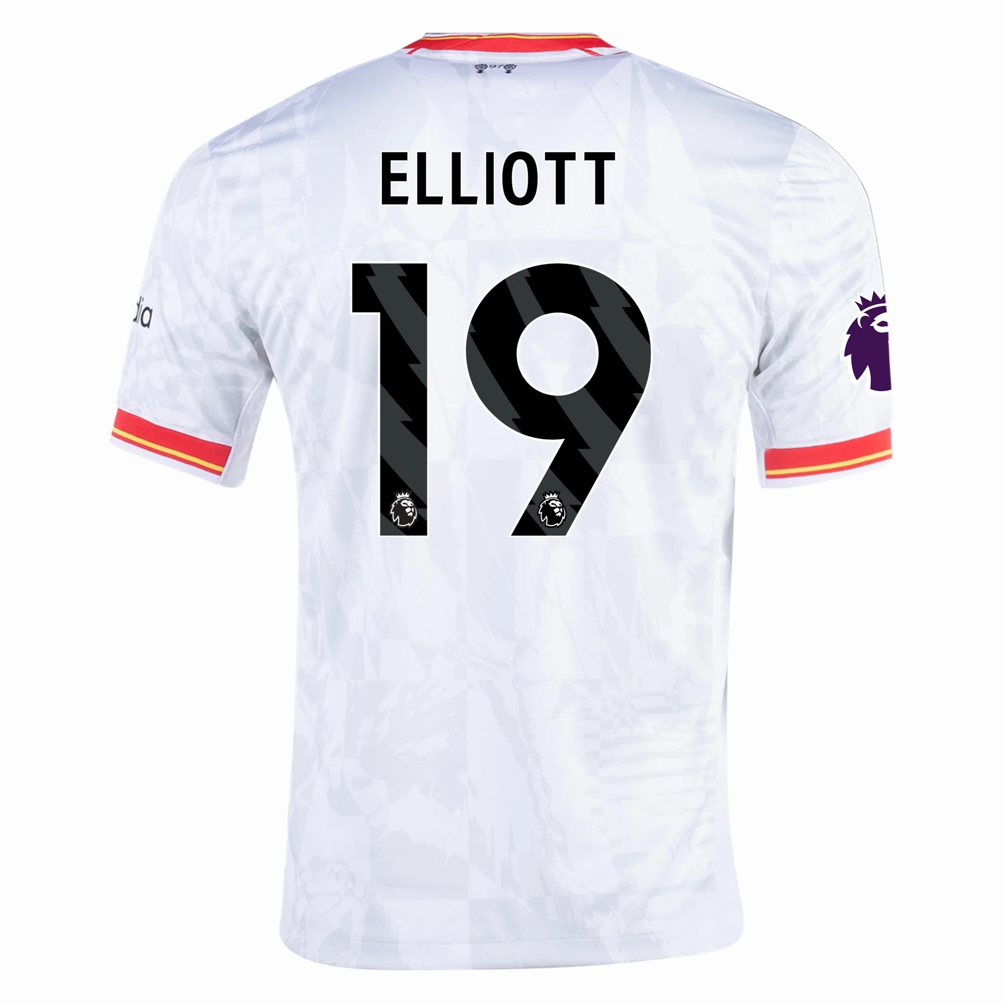Multi Zone Ventilation Nike Liverpool Harvey Elliott Third Jersey w/ EPL Patch 24/25 (White/Pure Platinum)