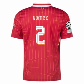 Nike Liverpool Joe Gomez Home Jersey w/ Champions League Patches 24/25 (Gym Red/Chrome Yellow) Athletic Look