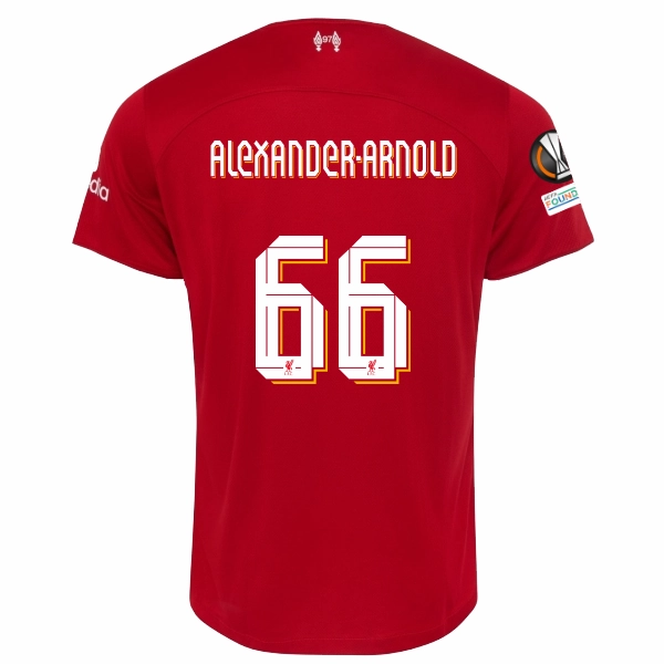 Multi Panel Design Microfiber Performance Blend Nike Liverpool Trent Alexander-Arnold Home Jersey w/ Europa League Patches 23/24 (Red/White)