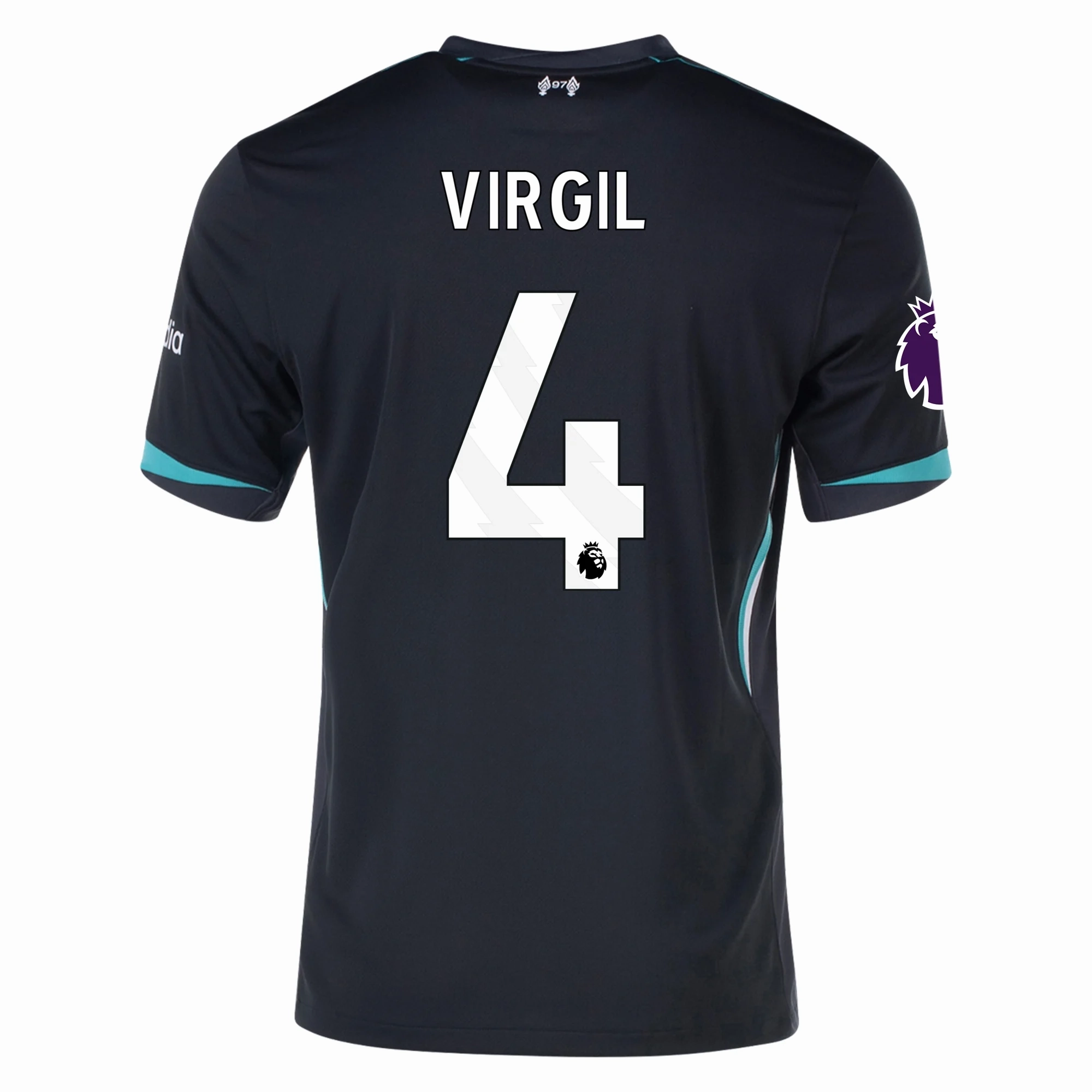 Nike Liverpool Virgil Van Dijk Away Jersey w/ EPL Patch 24/25 (Night Forest/Washed Teal) Air Circulation Enhanced Durability Reinforcement