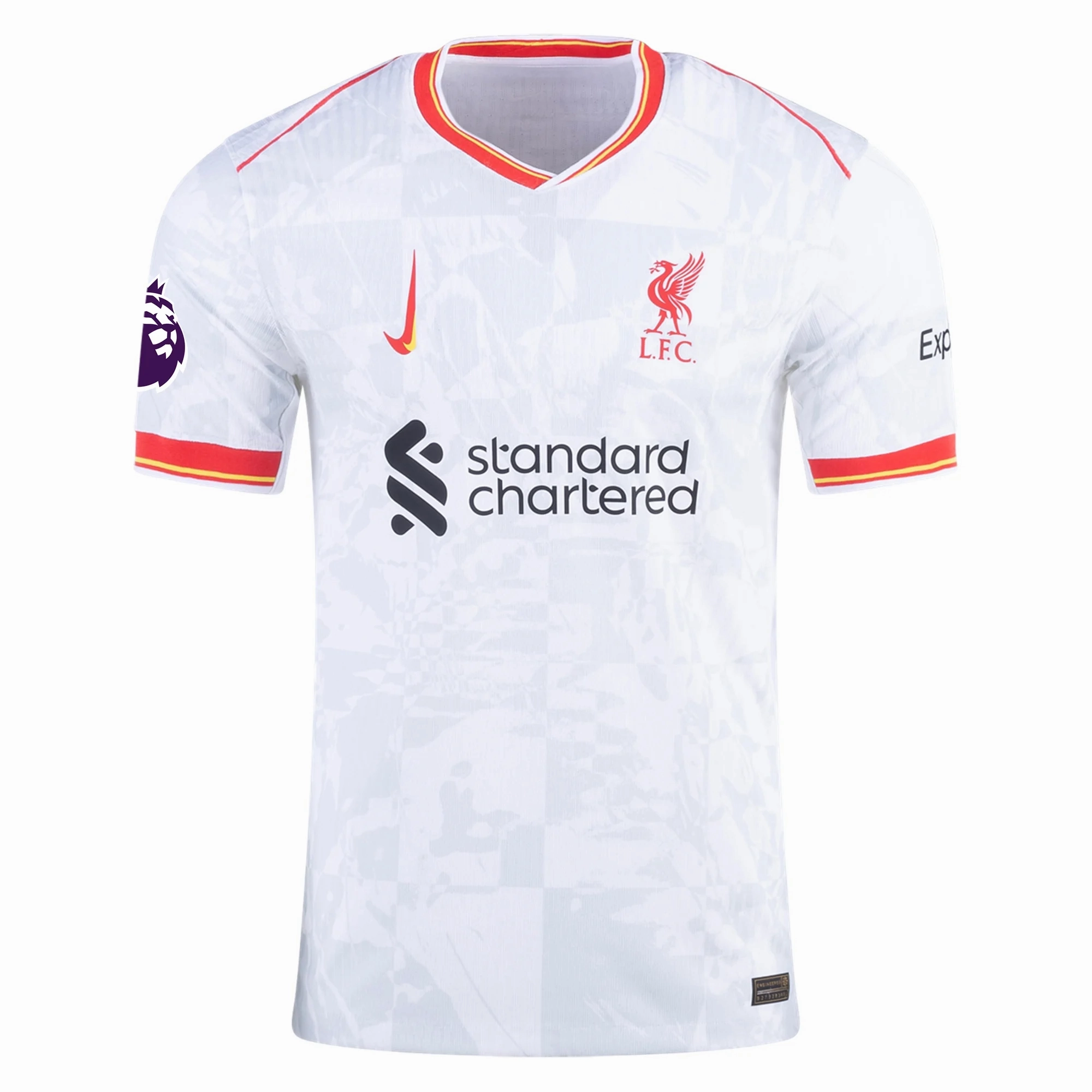 Ultra Smooth Flat Seams Nike Liverpool Wataru End?? Third Jersey w/ EPL Patch 24/25 (White/Pure Platinum)