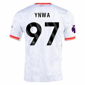 Nike Liverpool YNWA Third Jersey w/ EPL Patch 24/25 (White/Pure Platinum) Yarn Dye Pattern Urban Edge
