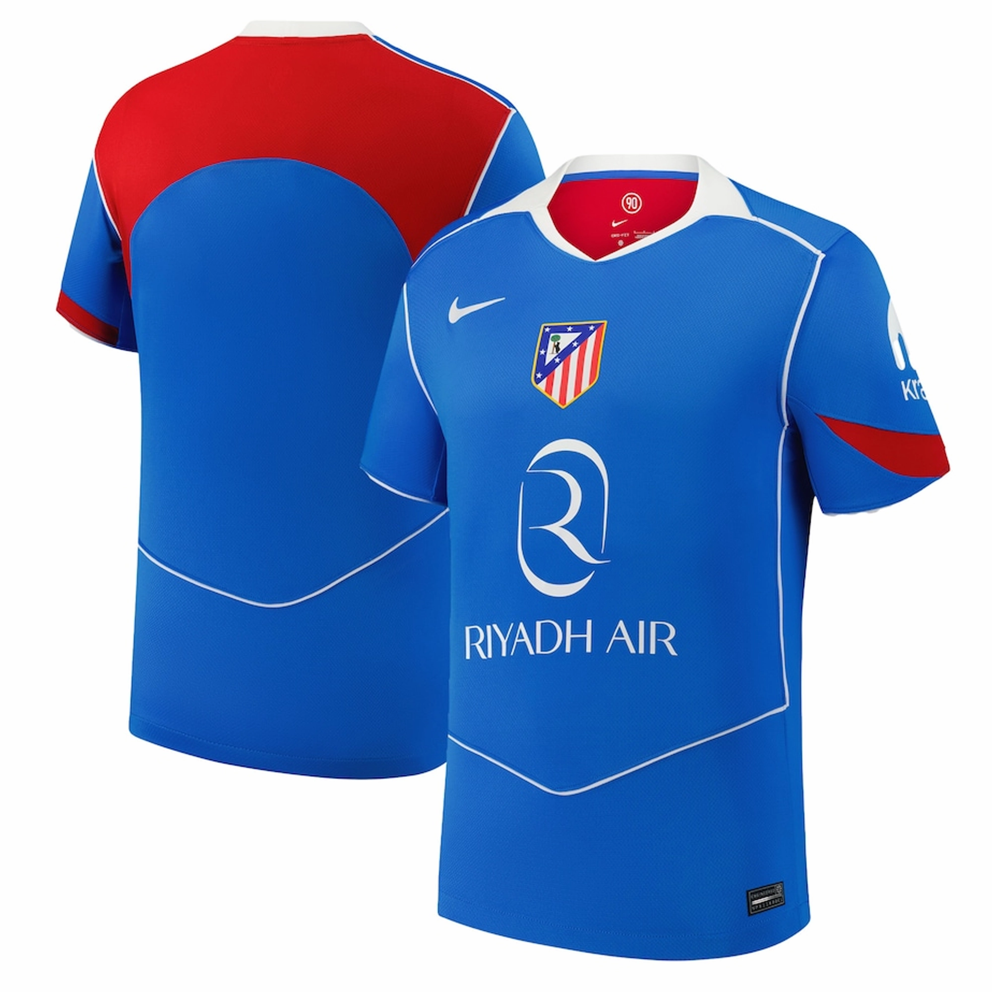 Quick Release Venting Nike Men's Atletico Madrid T90 Third Jersey 25/26 (Photo Blue/Sport Red)