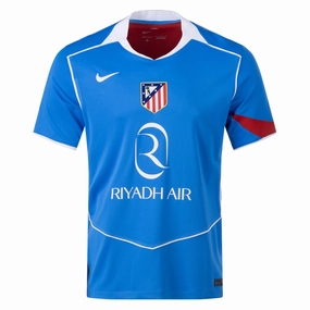 Hygroscopic Fiber Blend Nike Men's Atletico Madrid T90 Third Jersey 25/26 (Photo Blue/Sport Red)