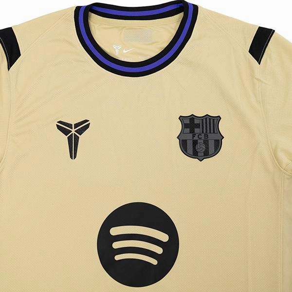 Anti Static Weave Technology Nike Men's FC Barcelona Away Jersey 25/26 w/ Champions League Patches (Team Gold/Persion Violet/Black)