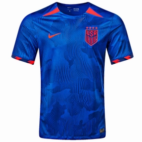 Drop Shoulder Gym Ready Nike Mens United States 4 Star Away Jersey 23/24 (Hyper Royal/Speed Red)
