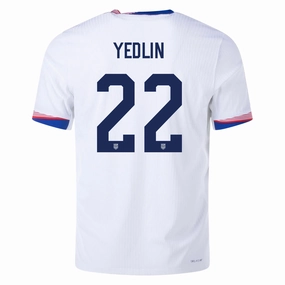 Dry Layer Energy Gear Nike Mens United States Authentic DeAndre Yedlin Match Home Jersey 24/25 (White/Obsidian)