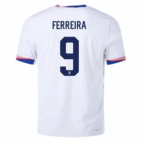 Odor Control Yarn Nike Mens United States Authentic Jesus Ferreira Match Home Jersey 24/25 (White/Obsidian)