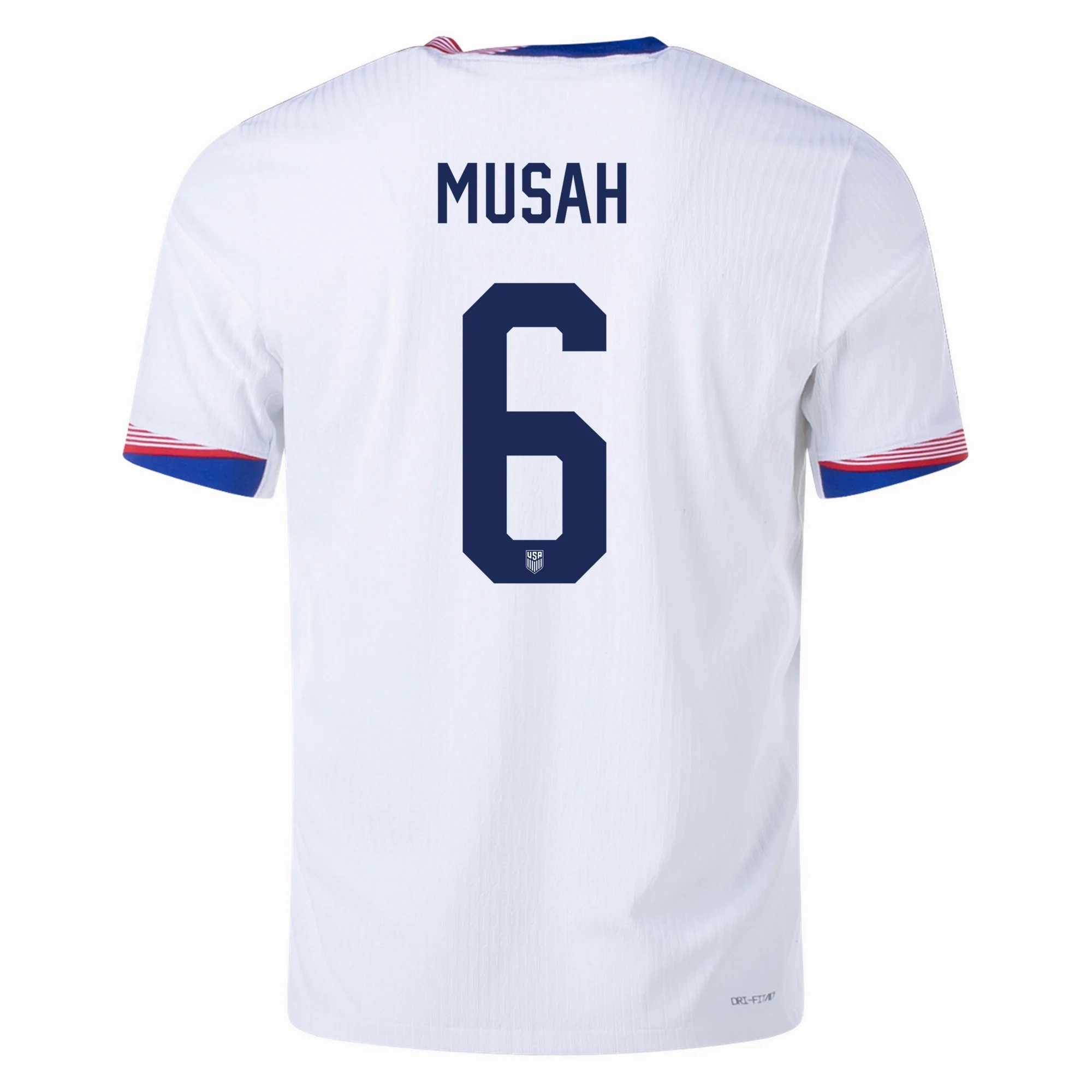 Eco Friendly Textile Nike Mens United States Authentic Yunus Musah Match Home Jersey 24/25 (White/Obsidian)