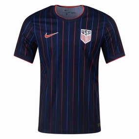 Nike Mens United States Away Match Authentic Jersey 25/26 (Obsidian/Challenge Red) Neutral Look Full Sleeve Design