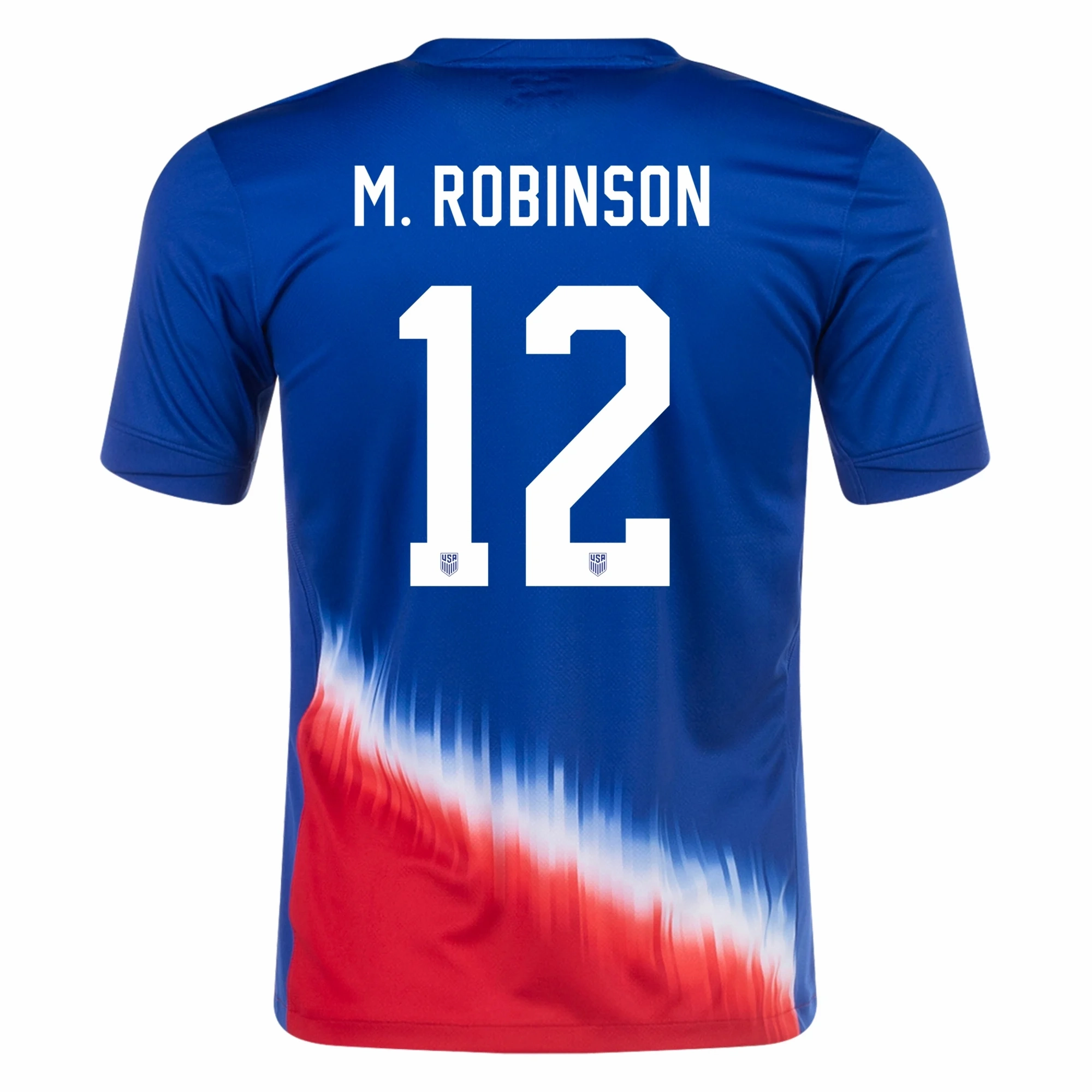 Nike Mens United States Miles Robinson Away Jersey 24/25 (Old Royal/Sport Red) Performance Fit
