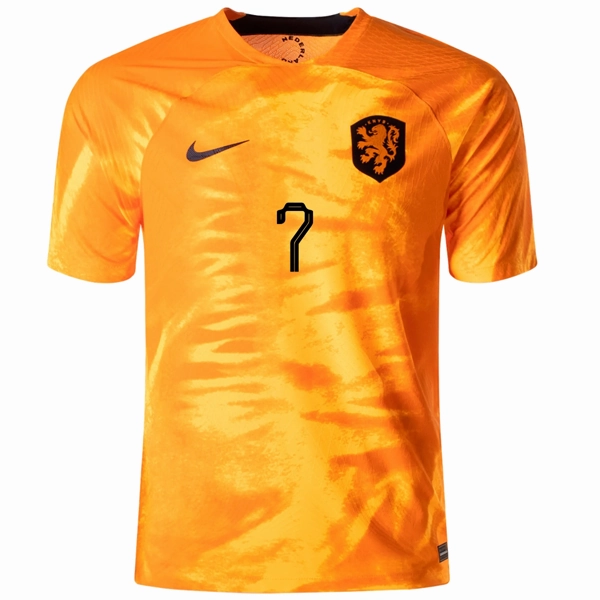 Eco Friendly Textile Nike Netherlands Steven Bergwijn Match Authentic Home Jersey 22/23 (Laser Orange/Black)