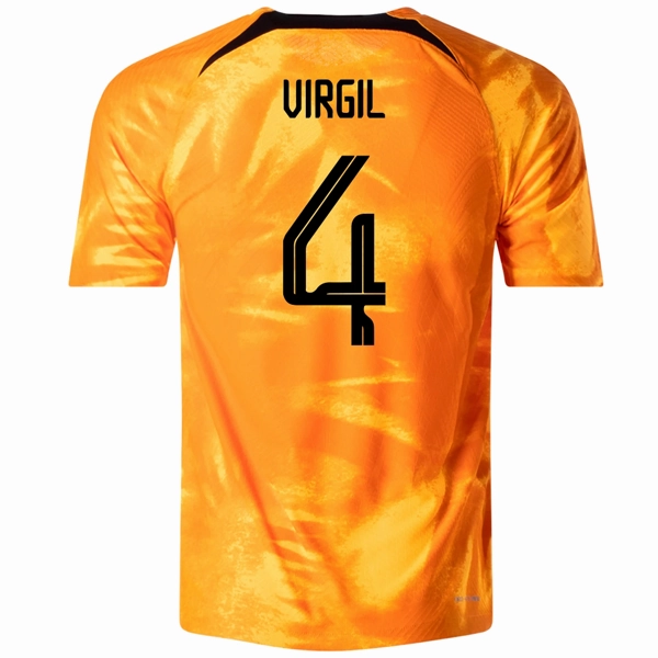 Play Ready Elasticized Cuffs Nike Netherlands Virgil Van Dijk Match Authentic Home Jersey 22/23 (Laser Orange/Black)