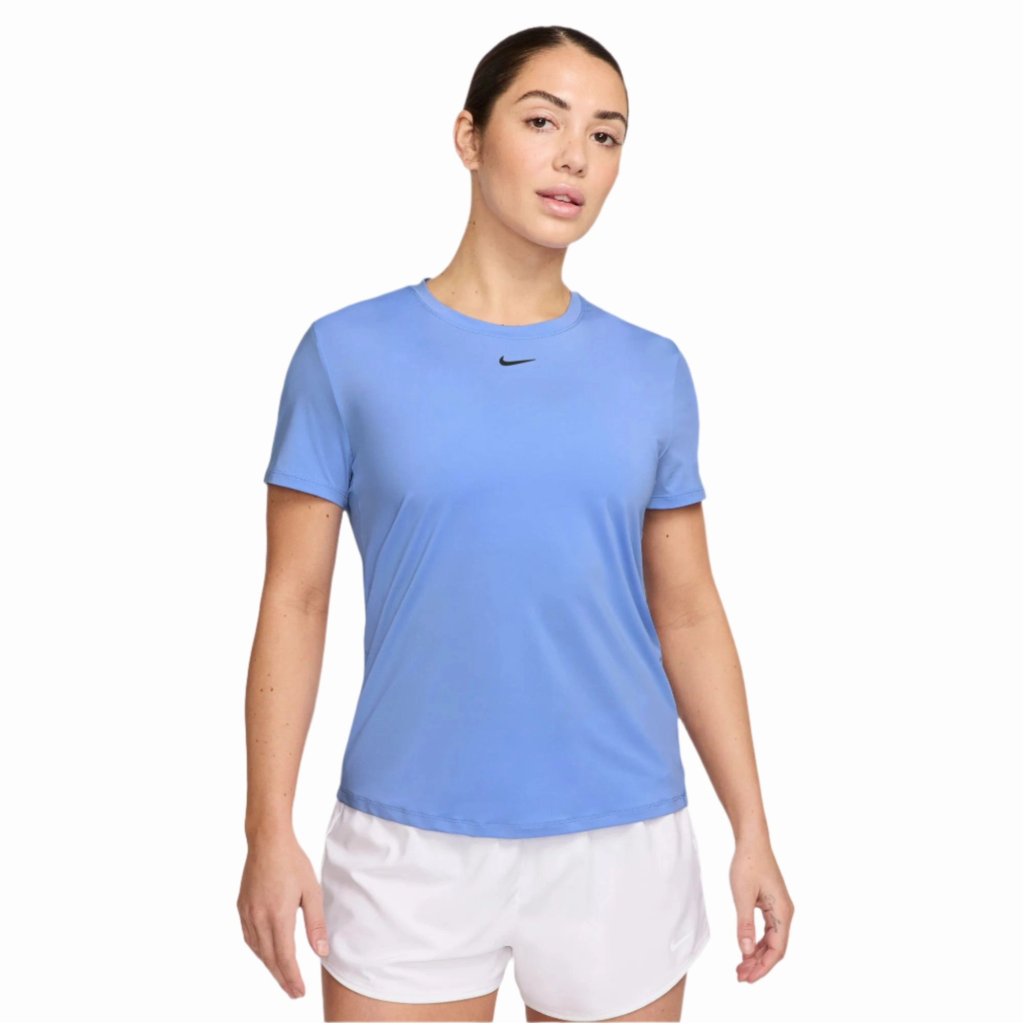 Friction Free Inner Lining Layered Hem Detail Nike One Classic Womens Dri-Fit Short Sleeve Top