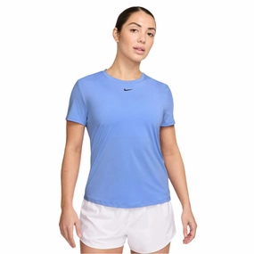 Friction Free Inner Lining Layered Hem Detail Nike One Classic Womens Dri-Fit Short Sleeve Top