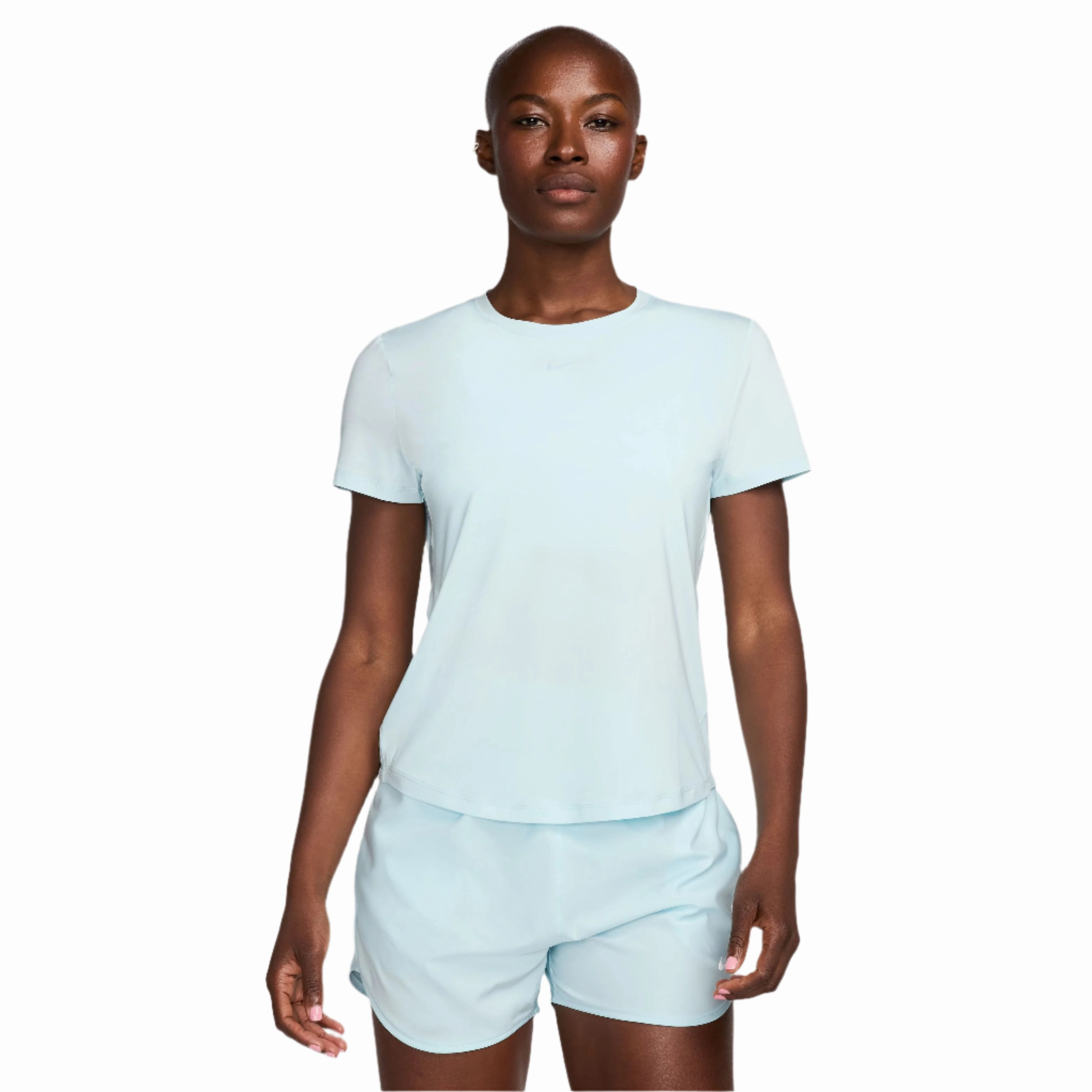Ultra Soft Blended Textile Minimalistic Wear Nike One Classic Womens Dri-Fit Short Sleeve Top
