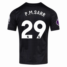 Functional Fit Nike P.M. Sarr Men's Tottenham Away Jersey w/ EPL   No Room For Racism Patches 25/26 (Black/Iron)